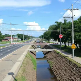Cruzamento na Zona Sul de Teresina tem trecho interditado por risco de queda em bueiro cruzamento de Teresina